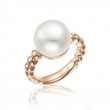 18K ROSE GOLD ARMILLAS ACQUA PEARL RING.