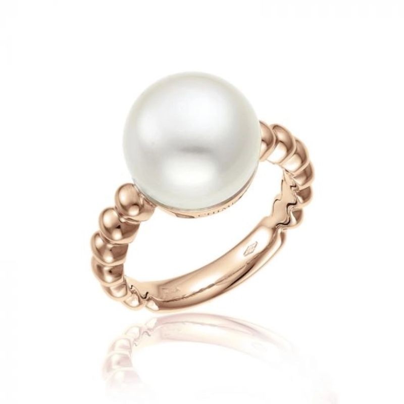 18K ROSE GOLD ARMILLAS ACQUA PEARL RING.