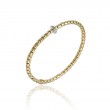 CHIMENTO 18K YELLOW GOLD STRETCH SPRING DIAMON RING BRACELET 0.10 VS-G.