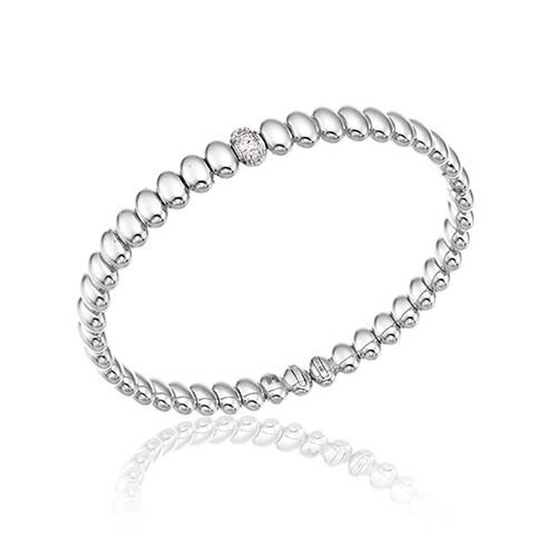 18K WHITE GOLD ARMILLAS ACQUA BRACELET WITH DIAMONDS.