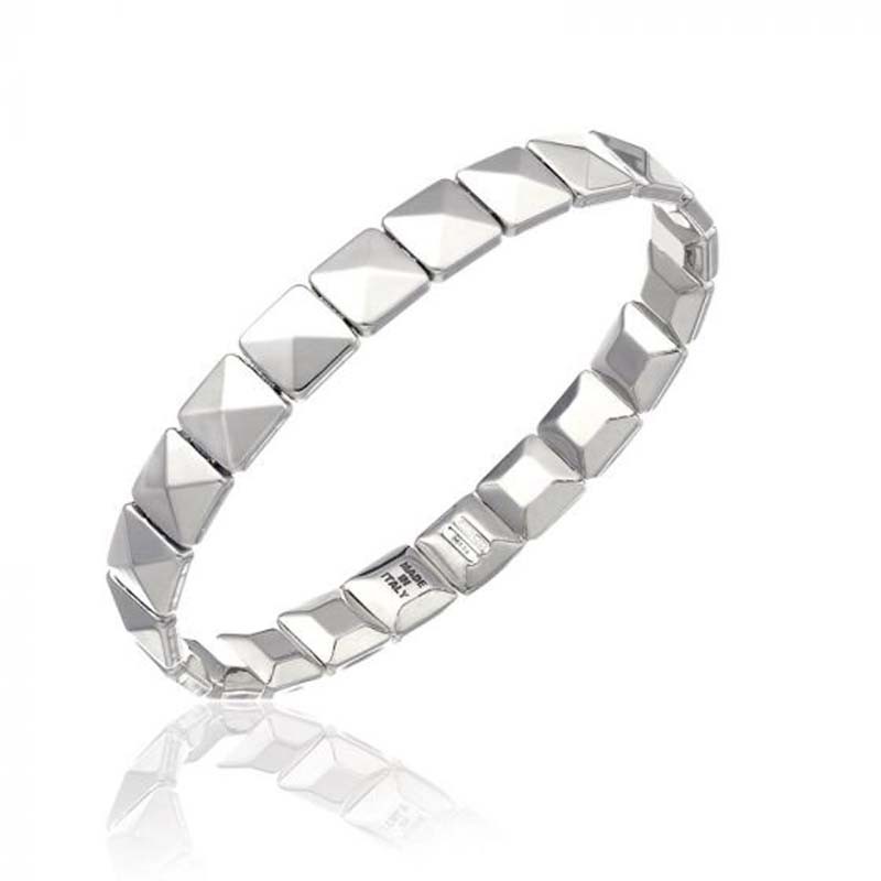 CHIMENTO ARMILLAS STUD BANGLE IN WHITE GOLD