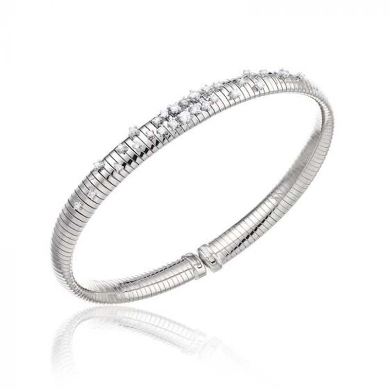 18K WHITE GOLD STARDUST BRACELET WITH DIAMONDS.