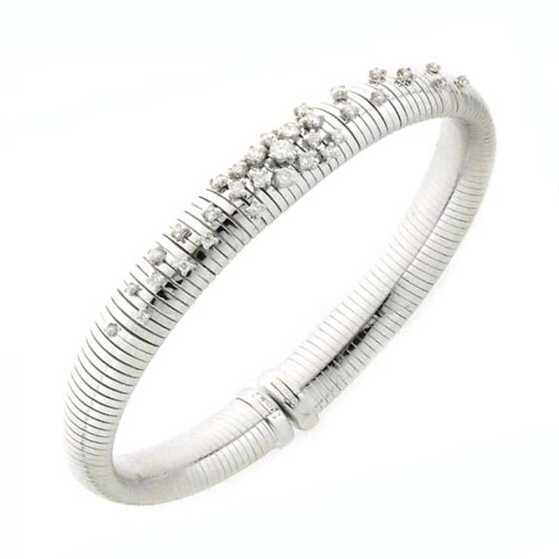 18K WHITE GOLD STARDUST WHITE GOLD WITH DIAMONDS BRACELET.