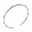 CHIMENTO WG THIN BAMBOO CUFF W/1 PAVE LINK.