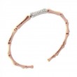 CHIMENTO RG THIN BAMBOO CUFF W/WG PAVE LINK BRACELET .38PTS.