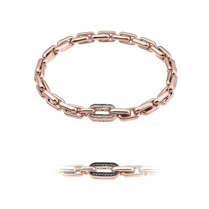 CHIMENTO 18K ROSE GOLD DIAMOND LINK X-TEND BRACELET 0.08 VS-G.