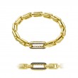 CHIMENTO 18K YELLOW GOLD BLACK DIAMOND LINK X-TEND BRACELET 0.14 VS-G 18.20GR.