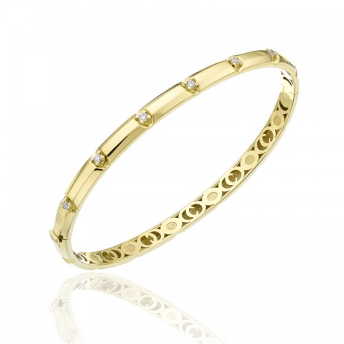 CHIMENTO 18K YELLOW GOLD DIAMOND BANGLE 0.21 VS-G.