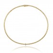 CHIMENTO 18K YELLOW GOLD DIAMOND RING STRETCH SPRING NECKLACE 0.10 VS-G 19.80GR.