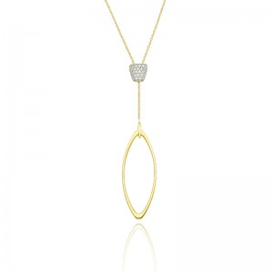 CHIMENTO 18K YELLOW GOLD LINK SENSI DIAMOND NECKLACE 0.25 VS-G.