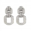 CHIMENTO WHITE GOLD DIAMONDS FEBO EARRINGS.
