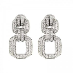 CHIMENTO WHITE GOLD DIAMONDS FEBO EARRINGS.