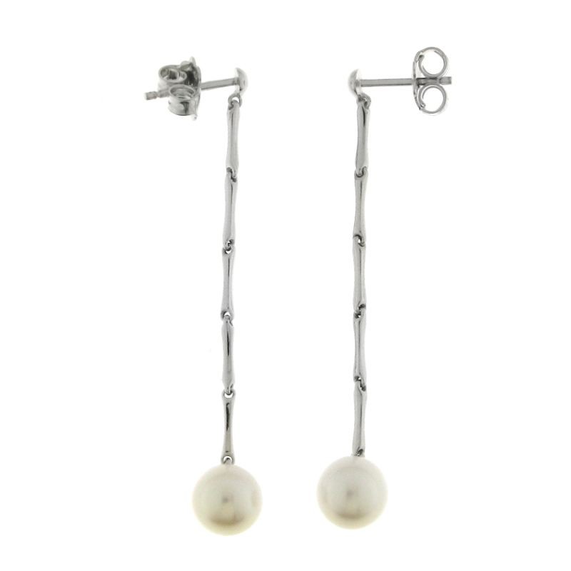 Chimento Bamboo Pearl Earrings