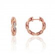 CHIMENTO 18K ROSE GOLD DIAMOND CONNECTION X-TEND SMALL HOOP EARRINGS 0.10 VS-G.