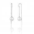 18K WHITE GOLD PEARL ARMILLAS ACQUA EARINGS.