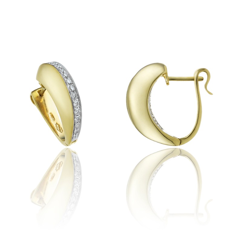 Chimento Stretch Volta Earrings in 18K Yellow Gold And Diamonds