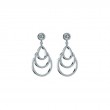 Damiani 18K white gold Eclisse diamond drop earrings