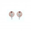 18K Pink Gold with Diamond Cascade Sophia Loren drop earrings