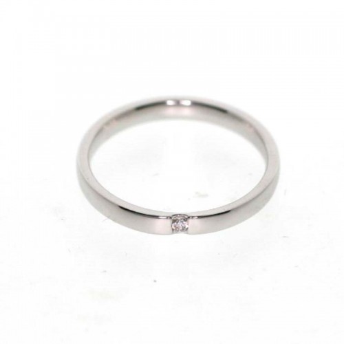 Damiani 18K White Gold Veramore Diamond Wedding Band - Size 20