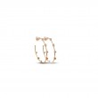 DAMIANI 18K ROSE GOLD BROWN DIAMONDS MOON DROP HOOP EARRINGS 1.0600.