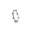 DAMIANI 18K WHITE GOLD WITH BLACK DIAMONDS MOON DROP RING SIZE 15 0.4000.