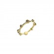 Damiani 18K Yellow Gold Moon Drop Ring With Brown Diamonds 0.4000 Size 15.