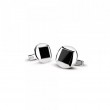 DAMIANI D.SIDE SILVER AND ONYX CUFFLINKS