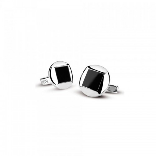 DAMIANI D.SIDE SILVER AND ONYX CUFFLINKS
