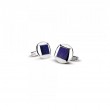DAMIANI D.SIDE SILVER AND LAPIS CUFFLINKS
