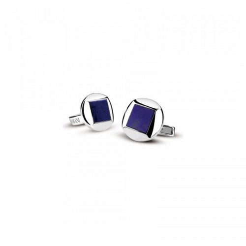 DAMIANI D.SIDE SILVER AND LAPIS CUFFLINKS