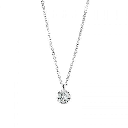 Damiani 18k White Gold Minou Diamond Necklace 0.15ctw.
