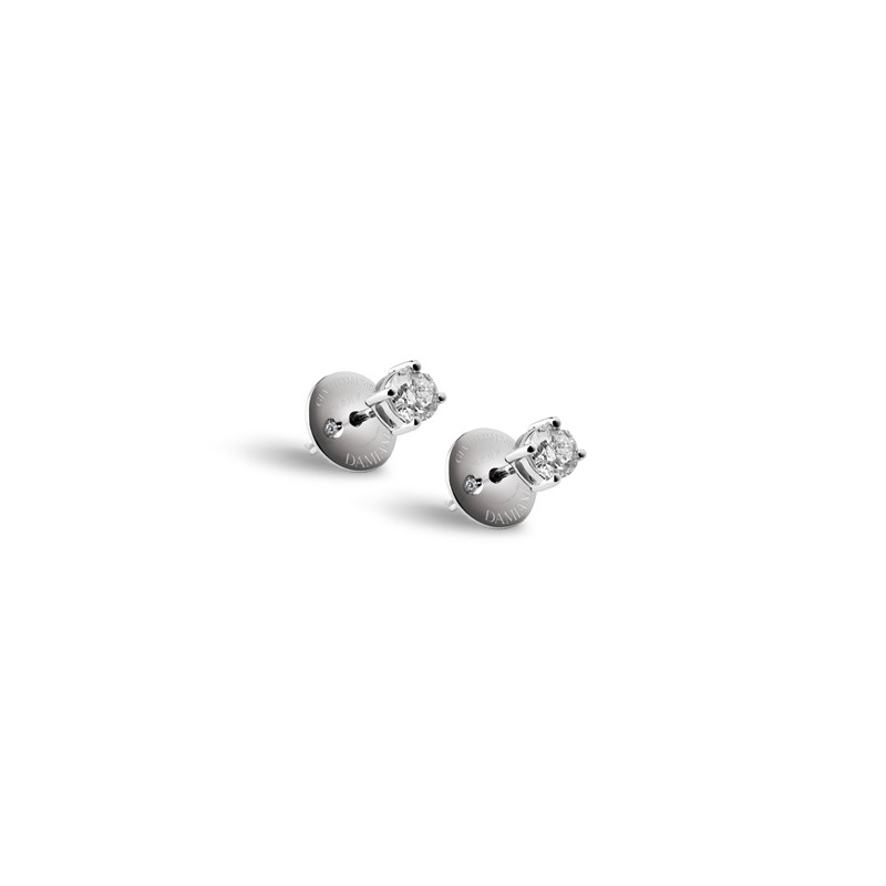 Damiani 18k White Gold Diamond Studs 0.22ctw.