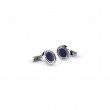 DAMIANI D.SIDE STEEL, PINK GOLD AND LAPIS CUFFLINKS