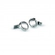 DAMIANI D.SIDE STEEL AND PINK GOLD DOTS CUFFLINKS