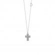 DAMIANI WHITE GOLD DIAMOND CROSS PENDANT 0.0490.