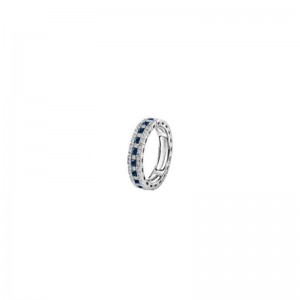 18K WHITE GOLD DIAMOND AND SAPPHIRE BELLE EPOQUE WEDDING BAND