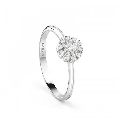 Damiani 18k White Gold Multi Diamond Ring Size 13 Diamond 0.10ctw.