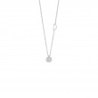 Damiani 18k White Gold Flower Diamond Necklace 0.11ctw.