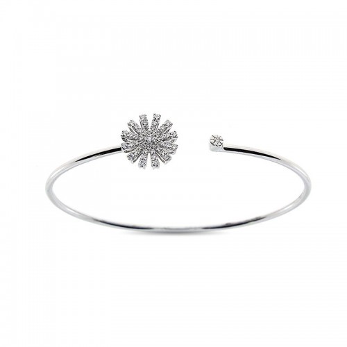 DAMIANI 18K WHITE GOLD DIAMOND MARGHERITA BRACELET 0.3820.