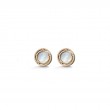 DAMIANI 18K PINK GOLD D-SIDE DIAMOND MOP STUD EARRINGS 0.0500.