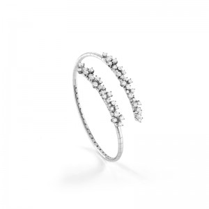 DAMIANI MIMOSA 18K WHITE GOLD AND DIAMOND BRACELET SIZE M