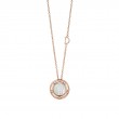 Damiani 18K White and Pink Gold with Diamond and Mother of Pearl Necklace 0.10ct. w