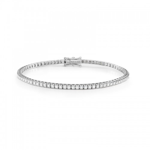 Damiani 18k White Gold Diamond Tennis Bracelet 0.58ctw.