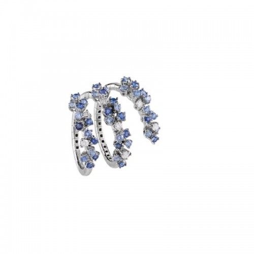 DAMIANI 18K WHITE GOLD MIMOSA DIAMOND AND SAPPHIRE RING 0.1500,SAPH-1.250.