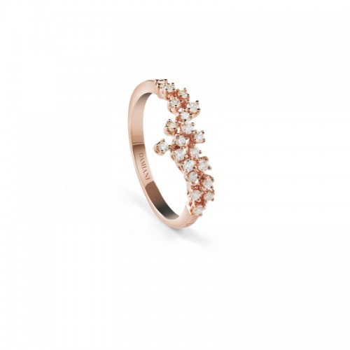 18K ROSE GOLD AND DIAMOND MIMOSA RING 0.4200.