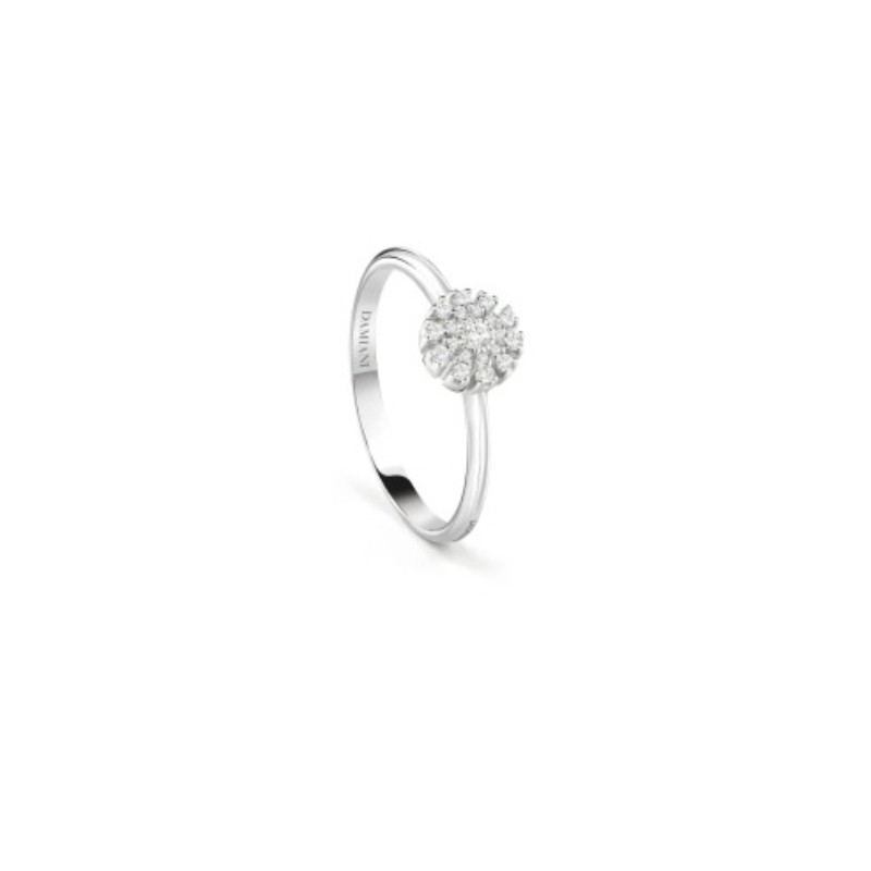 Damiani 18k White Gold Multi Diamond Ring Size 11 0.10ctw.