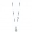 Damiani 18k White Gold Diamond Flower Necklace 0.16ctw.