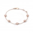 DAMIANI 18K ROSE GOLD DIAMOND MARGHERITA BRACELET 0.5200.