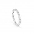 Damiani 18k White Gold Diamond Full Eternity Band Size 14 1.30ctw.