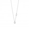 Damiani 18k white gold diamond and emerald necklace 3.40 emerald .3560 diamond.
